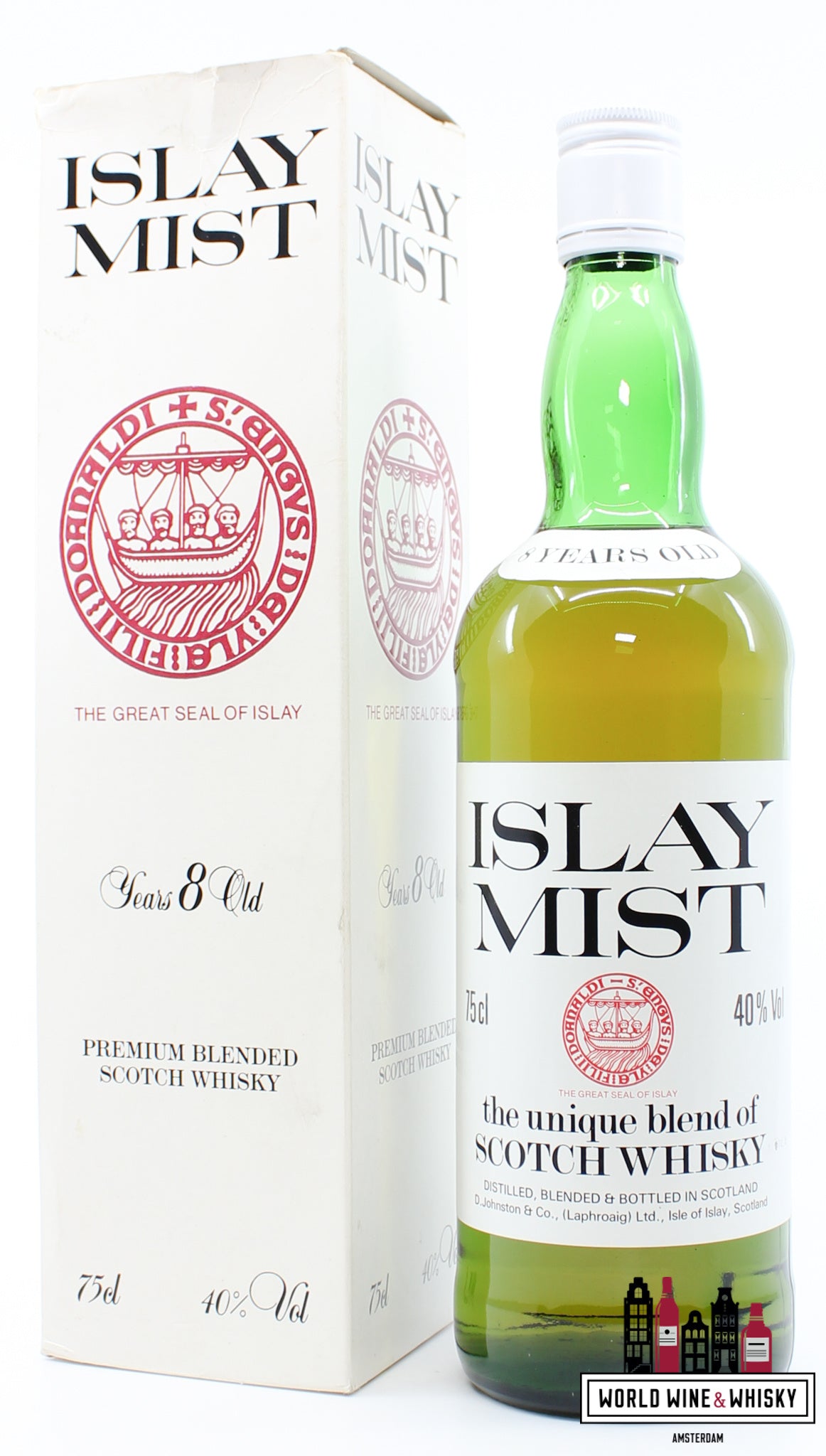 Islay Mist 8 Years Old - 'The unique blend of Scotch Whisky' - The Blend 40% 750ml - WORLD WINE WHISKY 