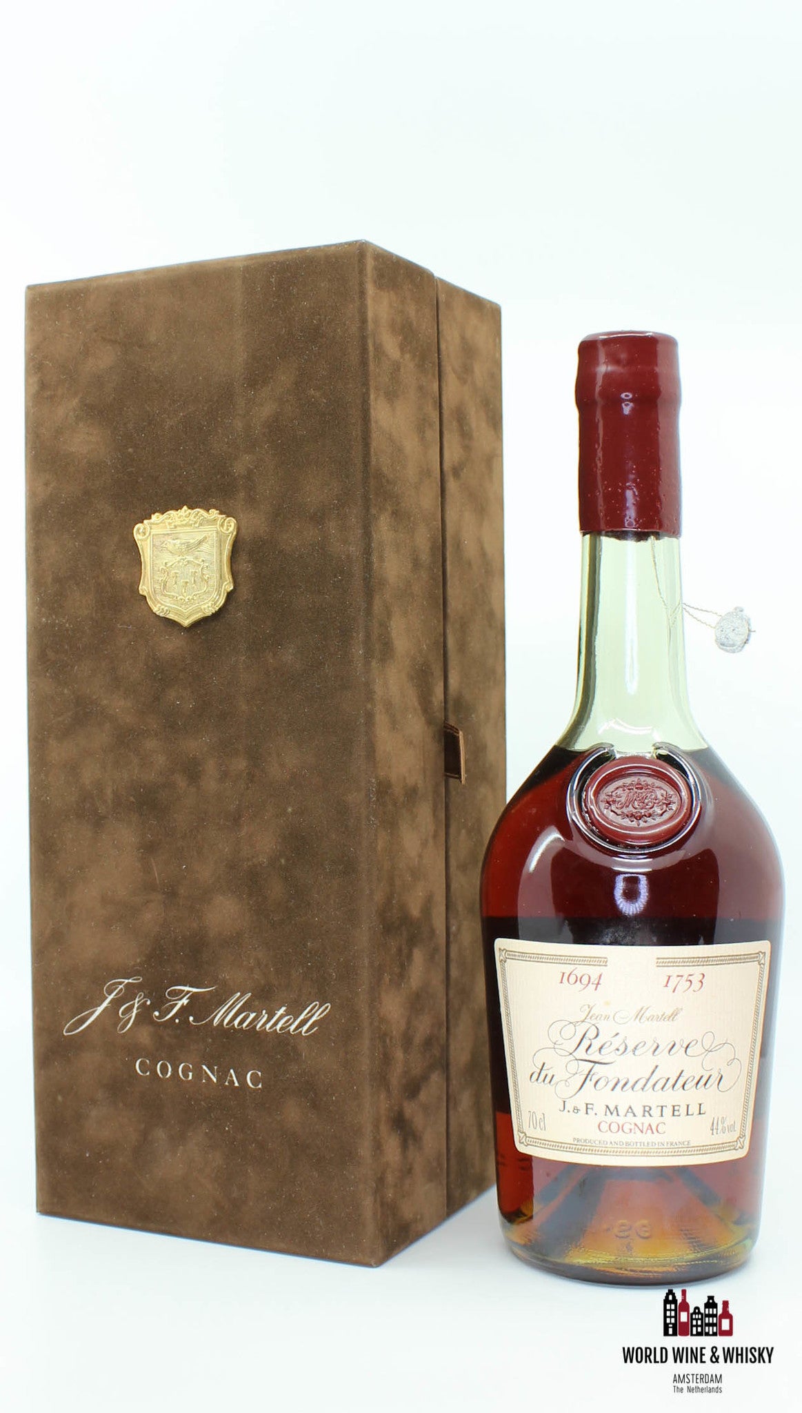J & F Martell 1694 1753 Reserve du Fondateur Cognac 44% (Jean Martell) - WORLD WINE WHISKY 