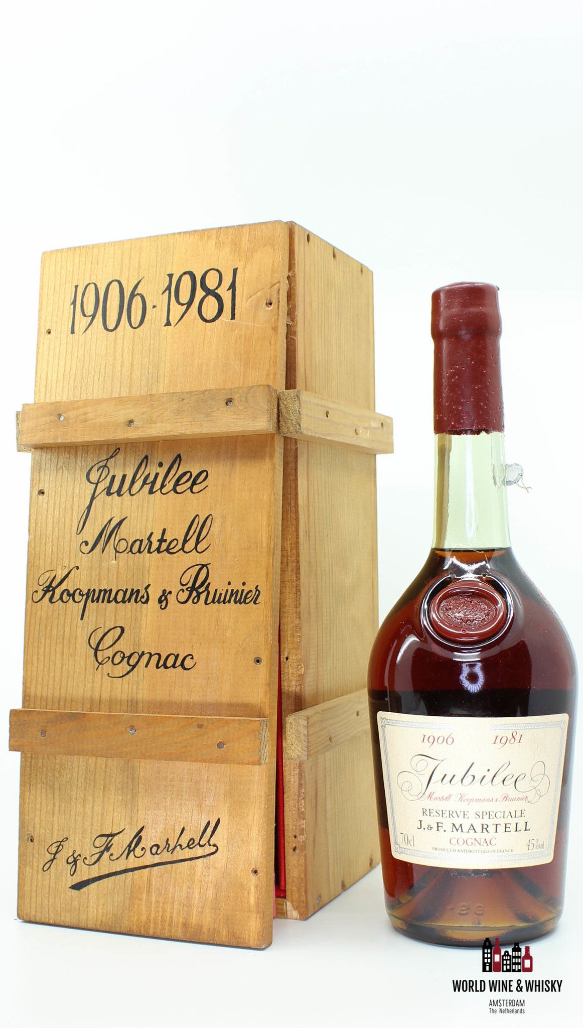J & F Martell 1906 1981 Reserve Speciale - Jubilee Martell Koopmans & Bruinier Cognac 45% - WORLD WINE WHISKY 