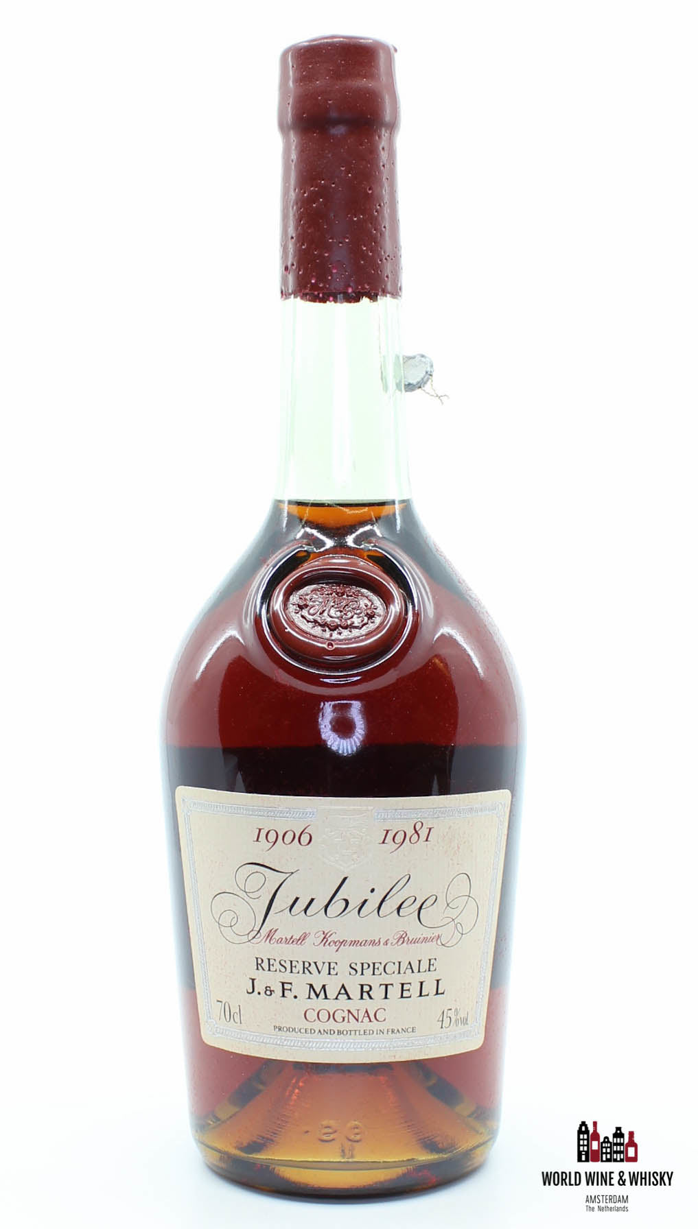 J & F Martell 1906 1981 Reserve Speciale - Jubilee Martell Koopmans & Bruinier Cognac 45% - WORLD WINE WHISKY 