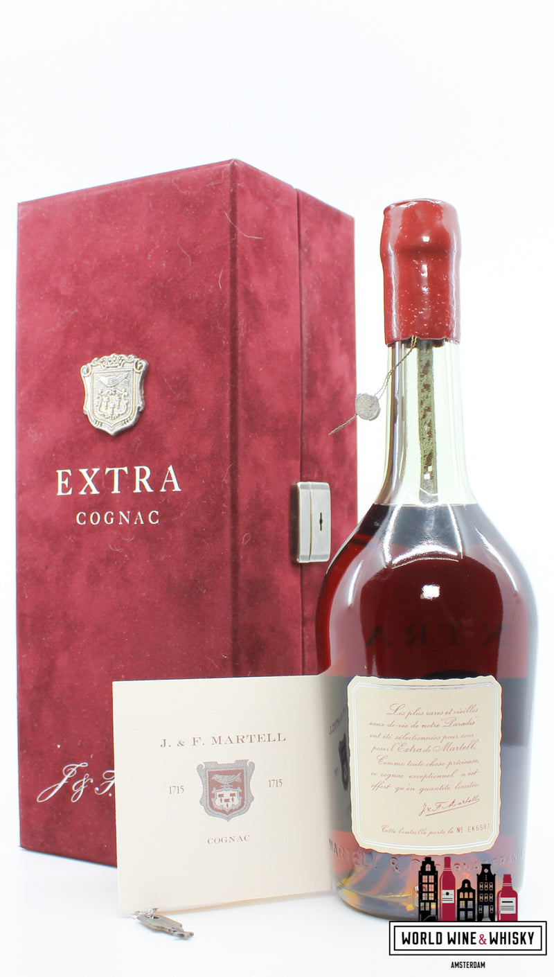 J & F Martell Cordon Argent Cognac Extra 43% (Bottled in the 80s/90s) - WORLD WINE WHISKY 