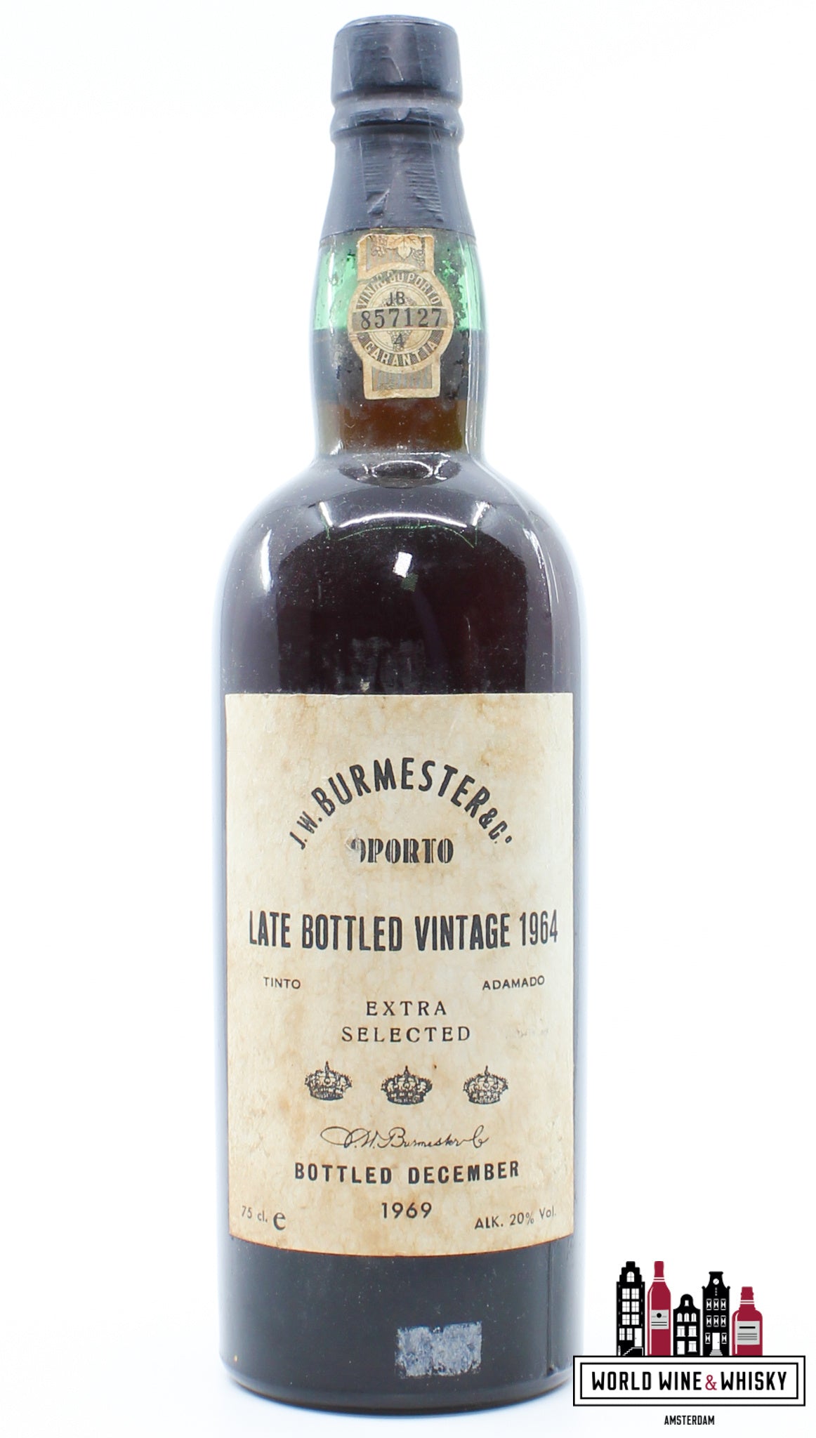 J.W. Burmester & C. Port - Late Bottled Vintage (LBV) 1964 - Extra Selected - Bottled in December 1969 - WORLD WINE WHISKY 