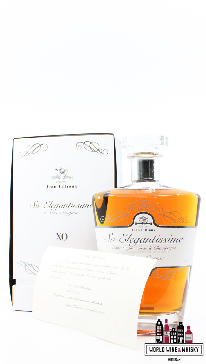Jean Fillioux Cognac 2003 - So Elegantissime XO - Vieux Cognac Grande Champagne 41% - WORLD WINE WHISKY 
