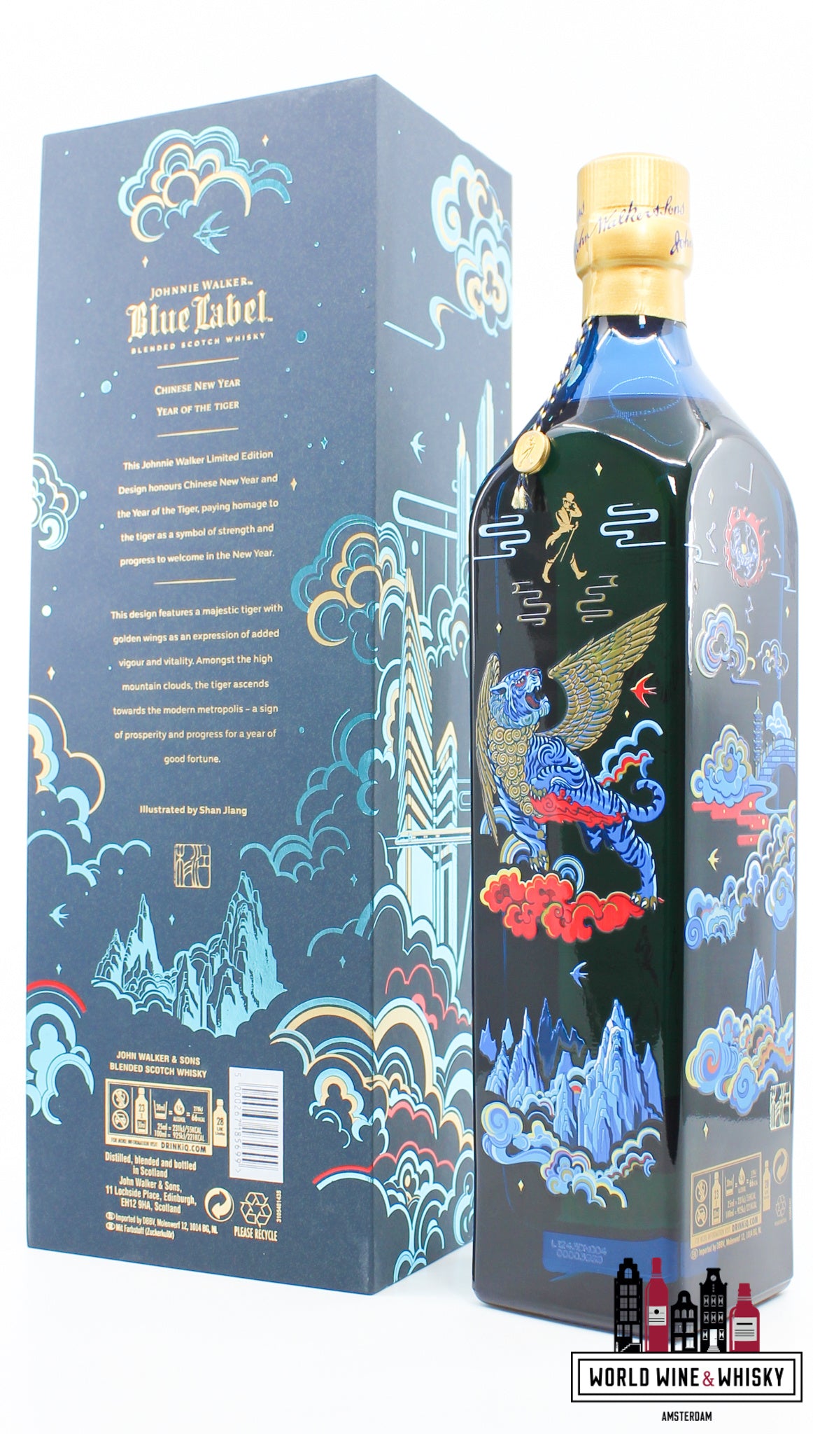 ウイスキー Johnnie Walker Blue Label Year of TIGER Johnnie Walker Blue Label Chinese New Year 2022 Year of Tiger