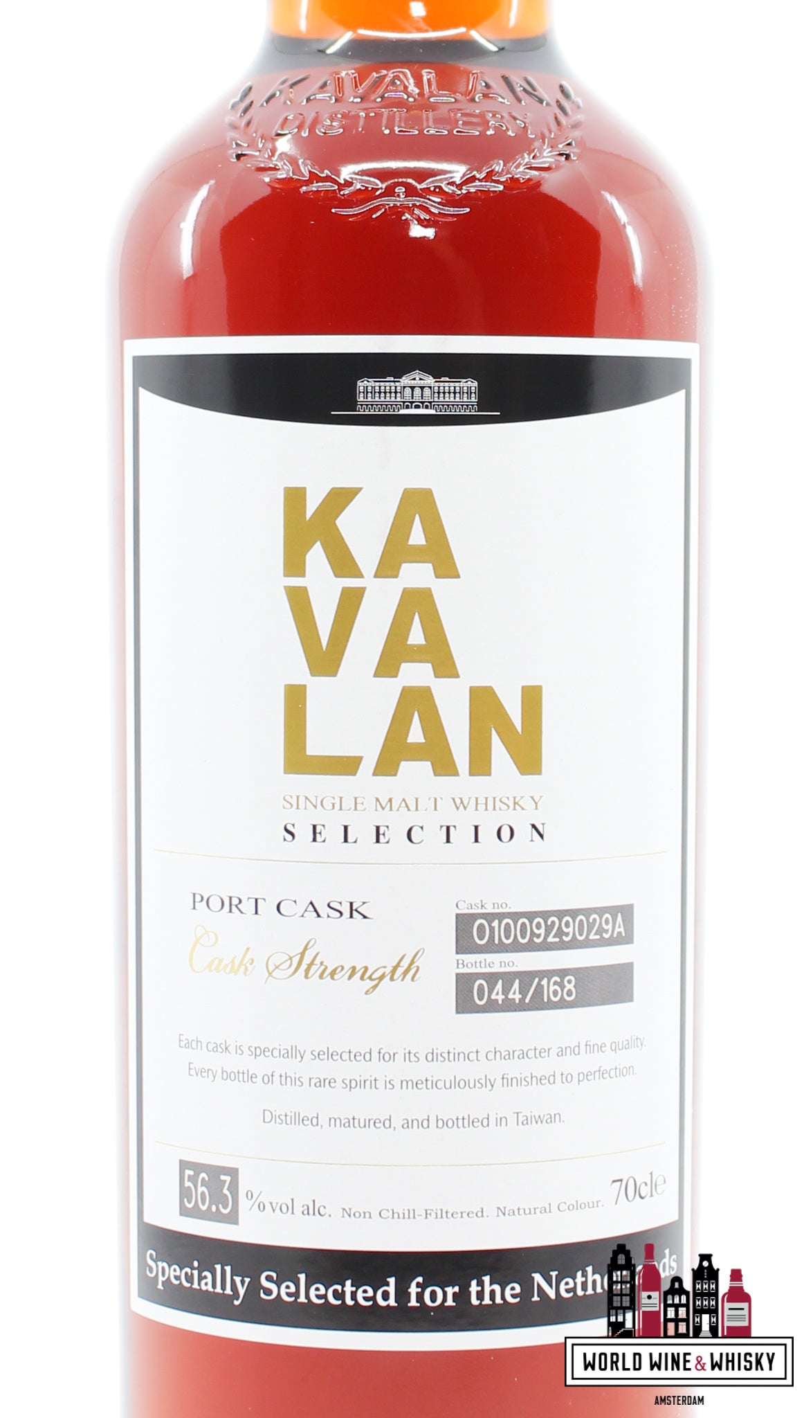 Kavalan 2010 2022 - Specially Selected for the Netherlands - Port Cask - Selection - Cask 0100929029A 56.3% (1 of 168) - WORLD WINE WHISKY 