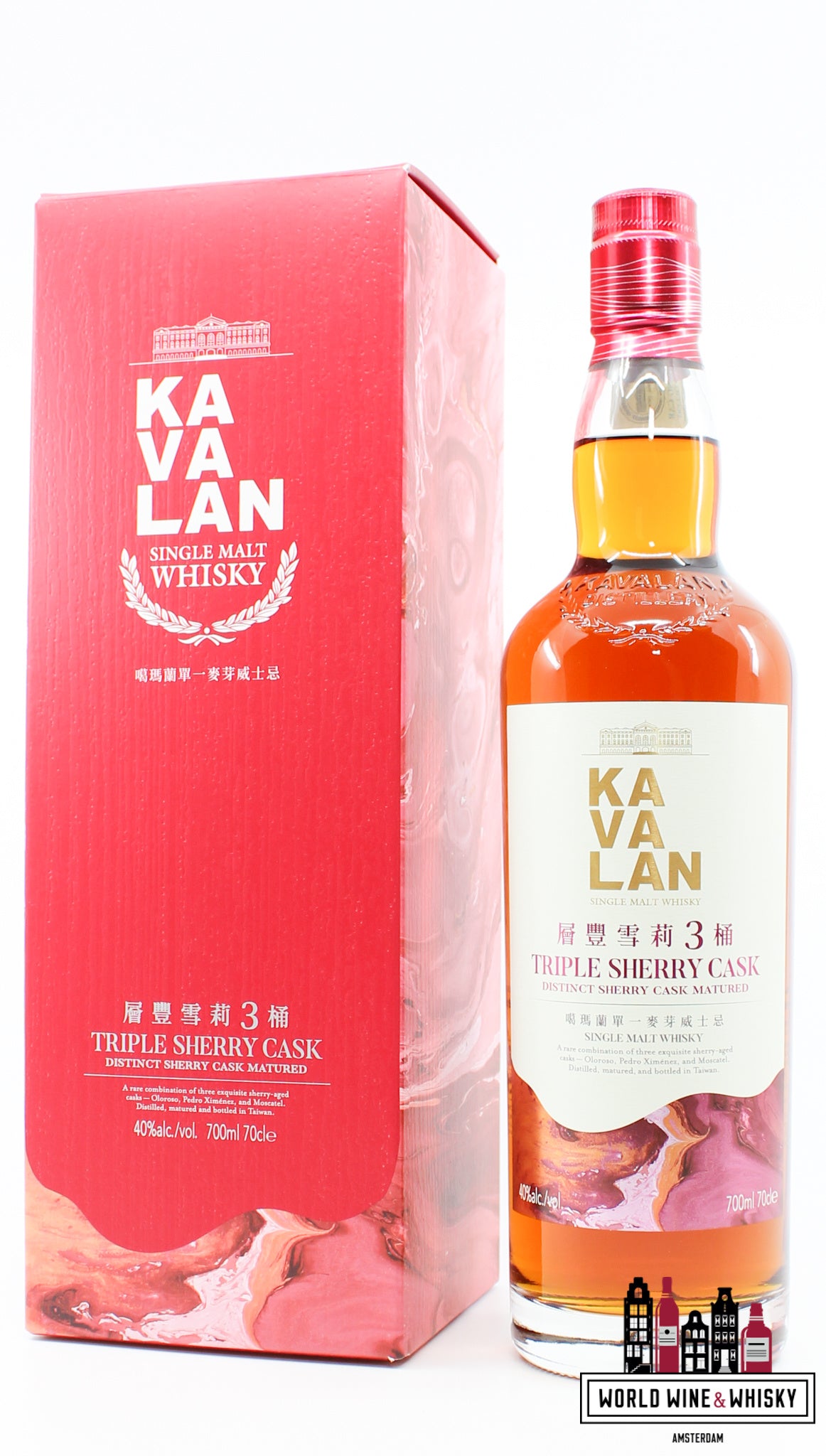 Kavalan 2021 - Triple Sherry Cask 40% - WORLD WINE WHISKY 