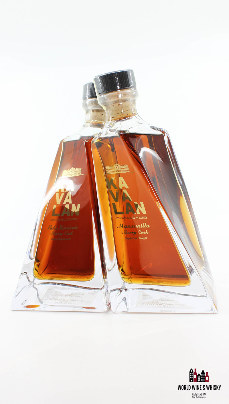 Kavalan Decanter Set - Pedro Ximenez & Manzanilla Sherry Cask - Limited Edition 2016_0255 56.3% (1 of 702 sets) - WORLD WINE WHISKY 