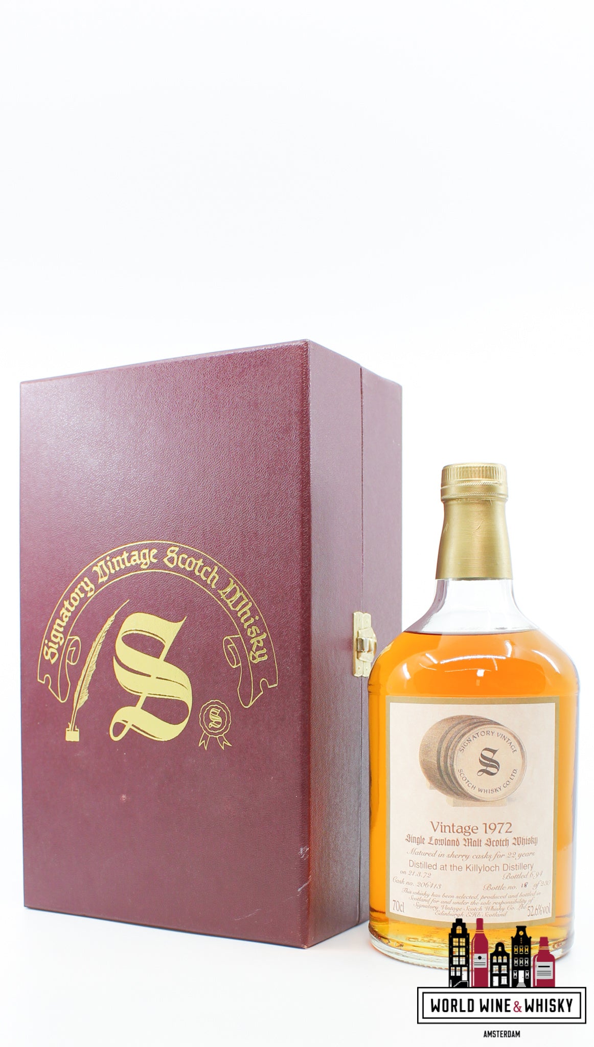 Killyloch 22 Years Old 1972 1994 - Vintage Collection - Signatory Vintage - Cask 206413 52.6% (1 of 230) - WORLD WINE WHISKY 