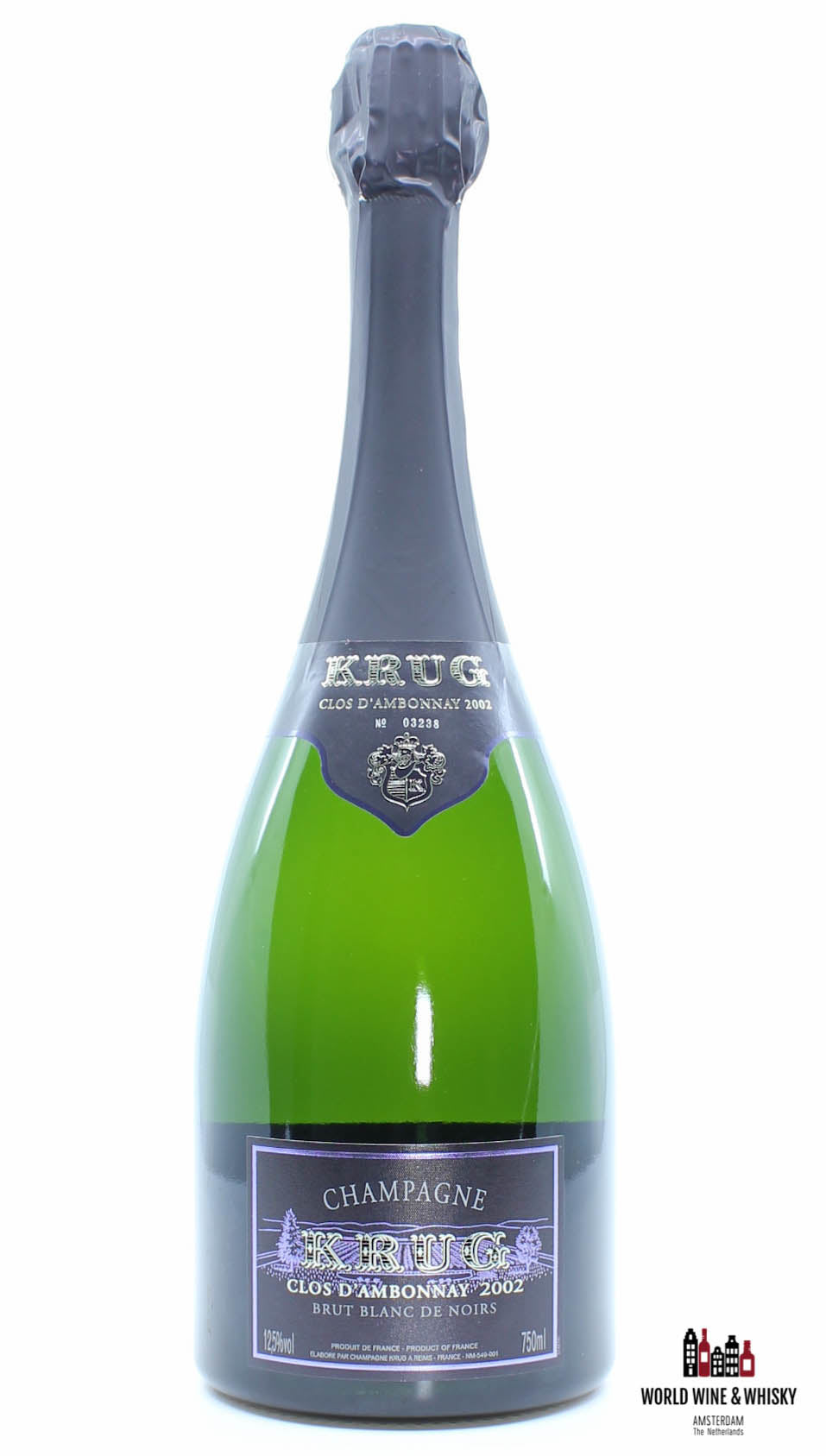 Krug Clos D'Ambonnay 2002 Brut Blanc de Noirs Champagne (100 Decanter Points) - WORLD WINE WHISKY 