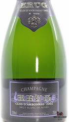 Krug Clos D'Ambonnay 2002 Brut Blanc de Noirs Champagne (100 Decanter Points) - WORLD WINE WHISKY 