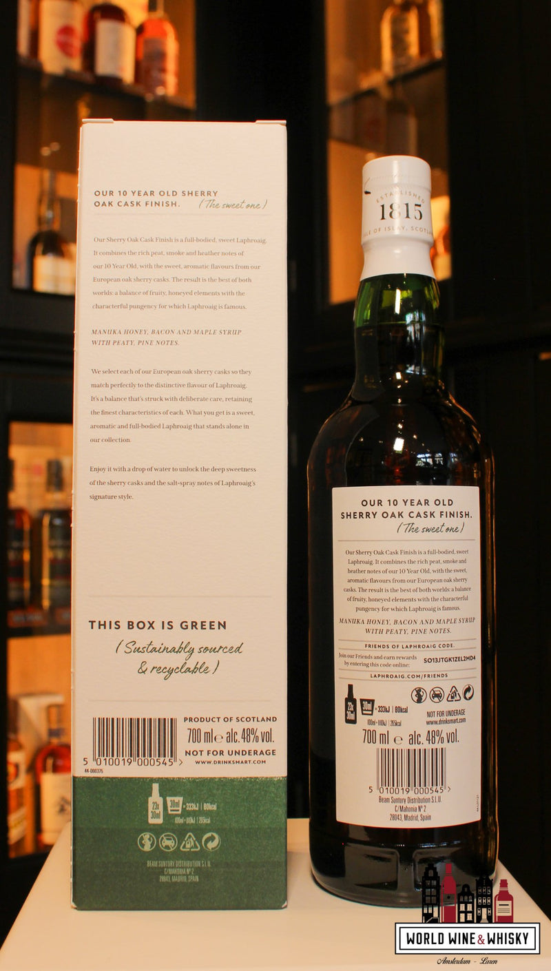 Laphroaig 10 Years Oak -  Sherry Oak Cask Finish 48% - WORLD WINE WHISKY 