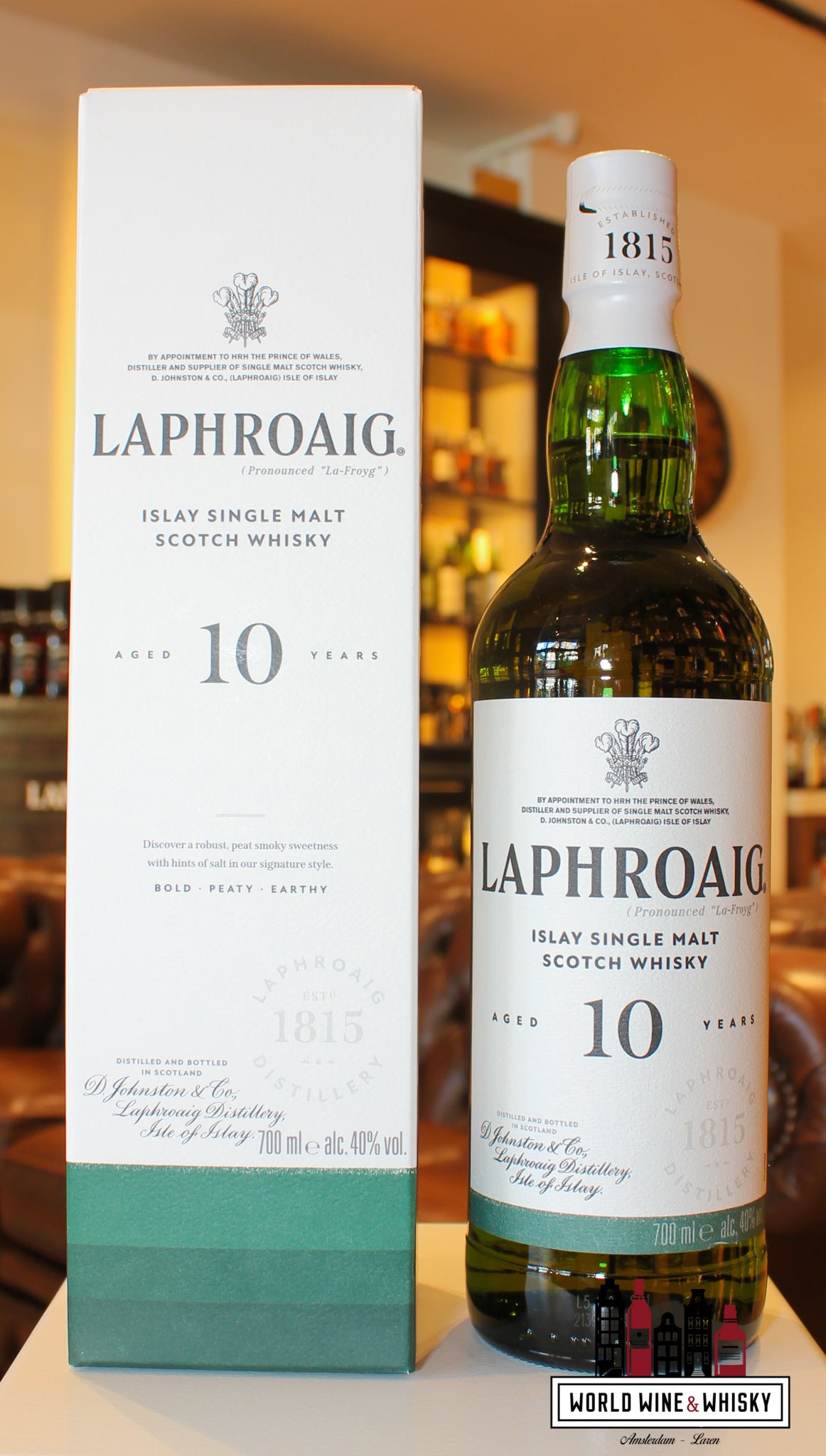 Laphroaig 10 Years Old 40% - WORLD WINE WHISKY 