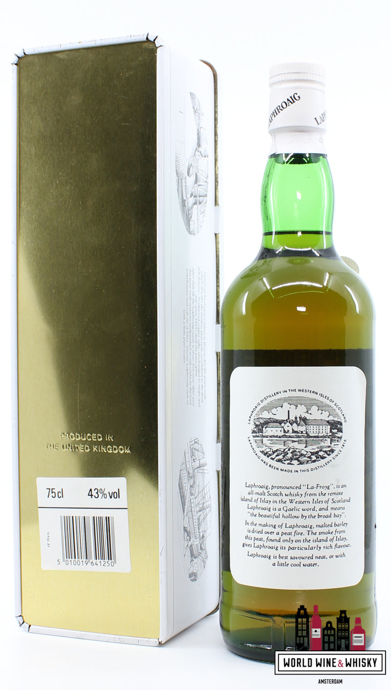 Laphroaig 15 Years Old - Single Islay Malt Scotch Whisky - 80's Bottling - 43% 750ml - WORLD WINE WHISKY 