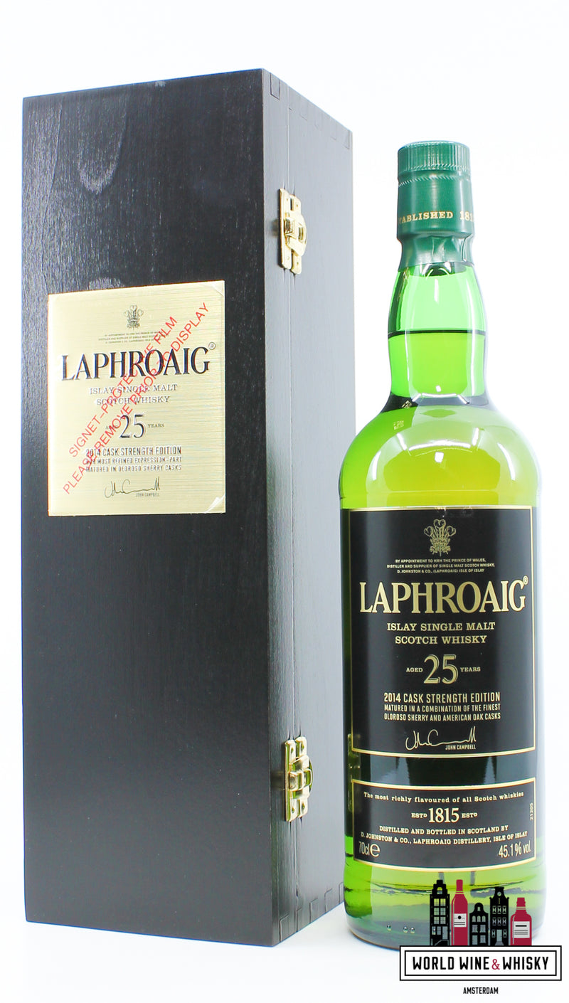 Laphroaig 25 Years Old - 2014 Cask Strength Edition 45.1% - WORLD WINE WHISKY 