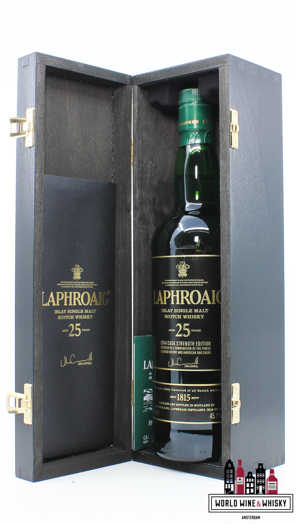 Laphroaig 25 Years Old - 2014 Cask Strength Edition 45.1% - WORLD WINE WHISKY 