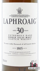 Laphroaig 30 Years Old 1975 2006 - Extremely Rare 43% 700ml - WORLD WINE WHISKY 