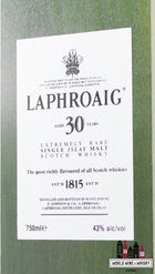 Laphroaig 30 Years Old 1975 2006 - Extremely Rare 43% 700ml - WORLD WINE WHISKY 