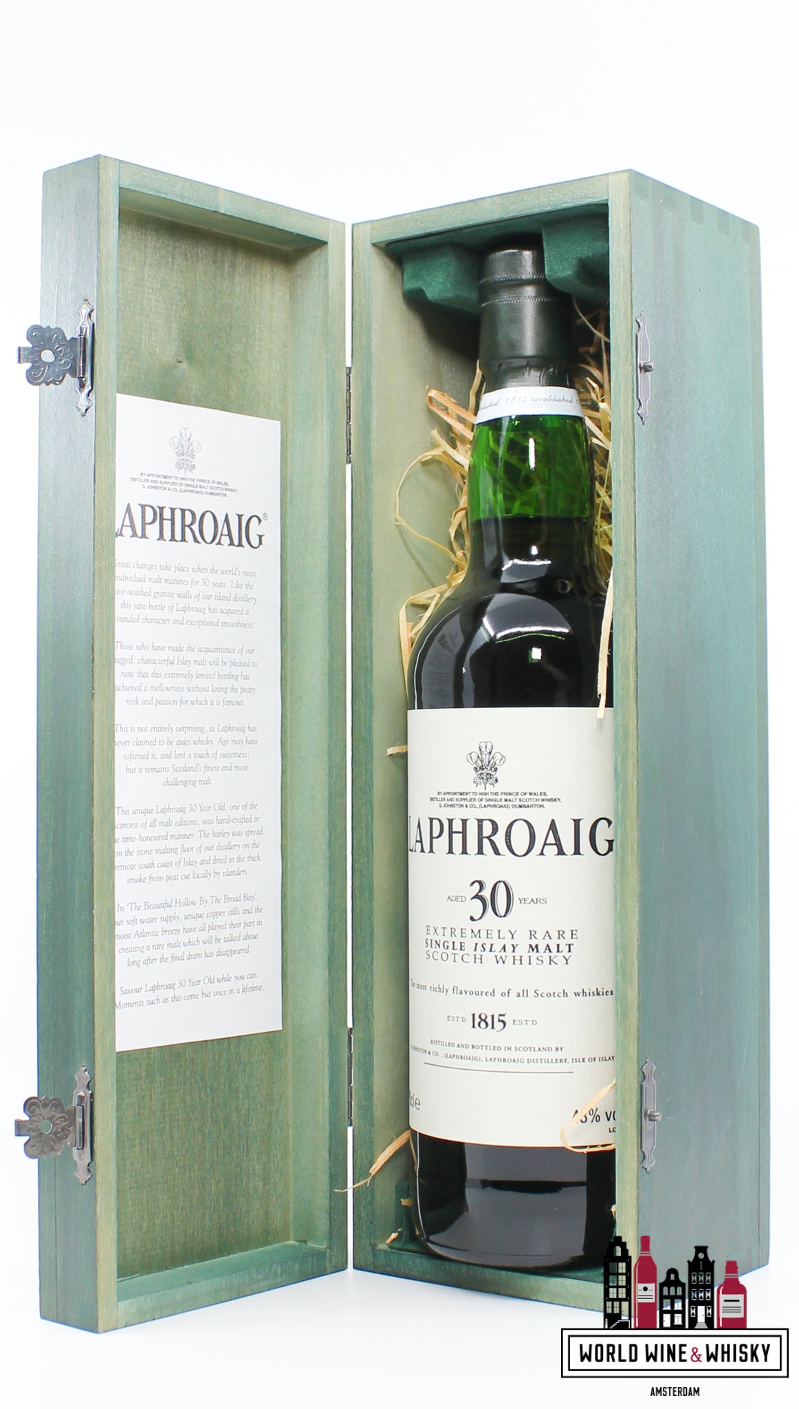 Laphroaig 30 Years Old 1975 2006 - Extremely Rare 43% 700ml - WORLD WINE WHISKY 