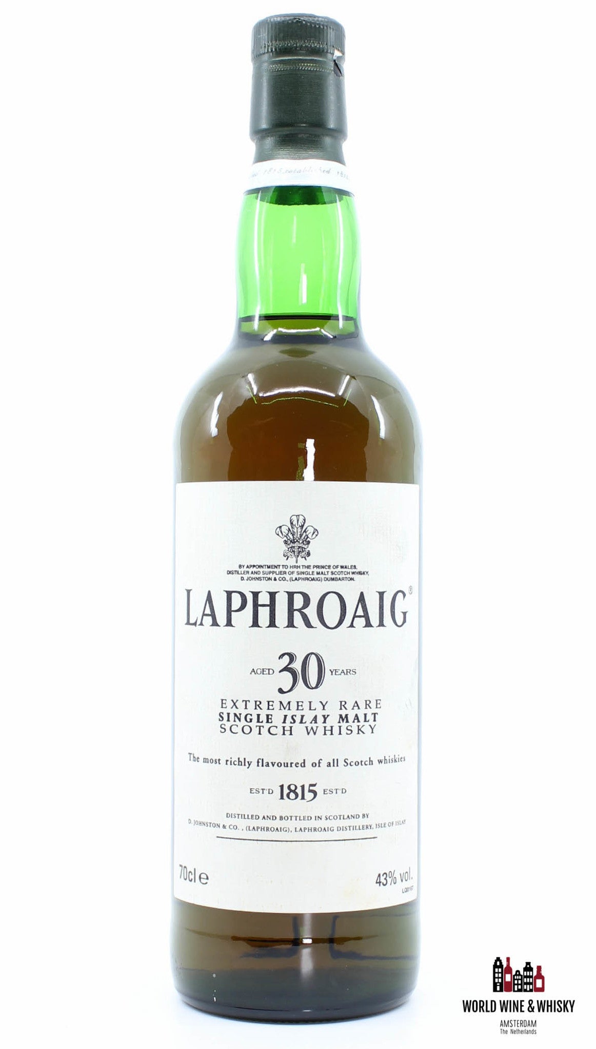 Laphroaig 30 Years Old Extremely Rare 43% (700ml) - WORLD WINE WHISKY 