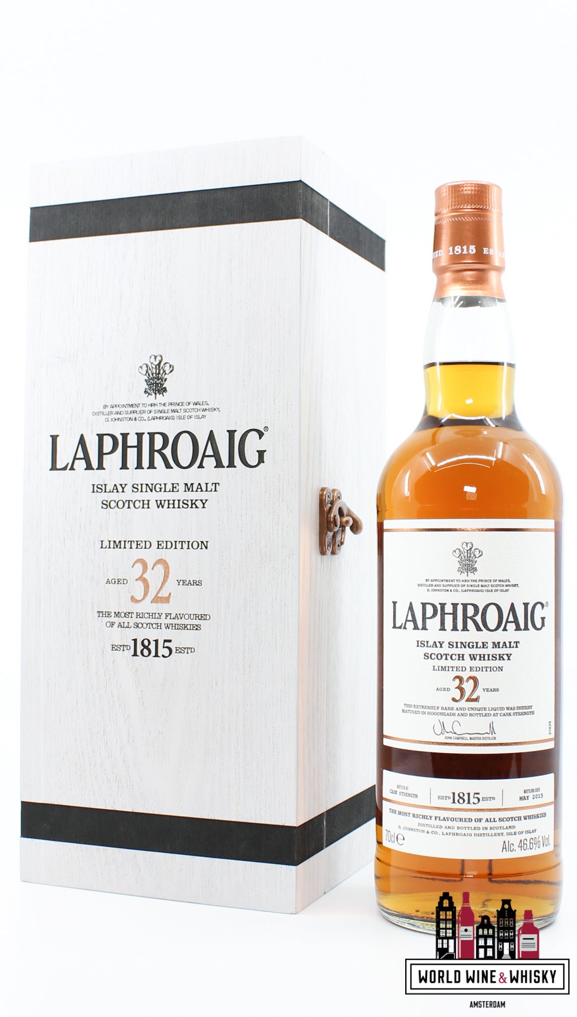 Laphroaig 32 Years Old 2015 - Limited Edition 46.6% (1 of 5880) - WORLD WINE WHISKY 