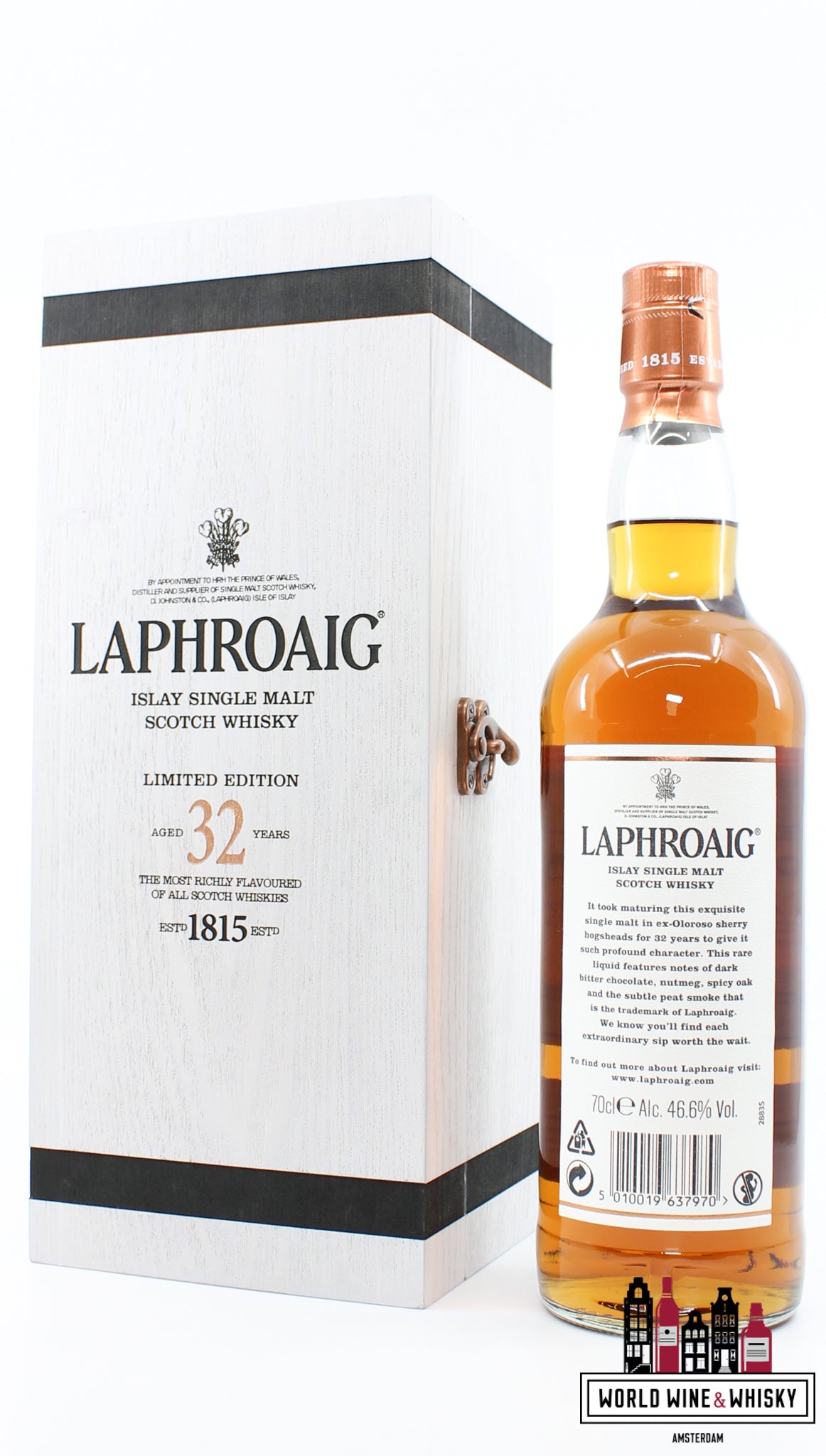 Laphroaig 32 Years Old 2015 - Limited Edition 46.6% (1 of 5880) - WORLD WINE WHISKY 
