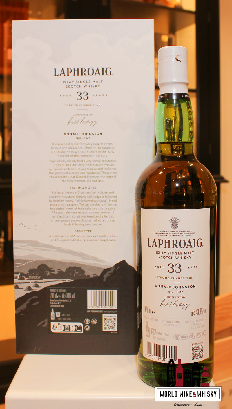 Laphroaig 33 Years Old 2024 - Strong Characters - Chapter One Donald Johnston 43.8% - WORLD WINE WHISKY 