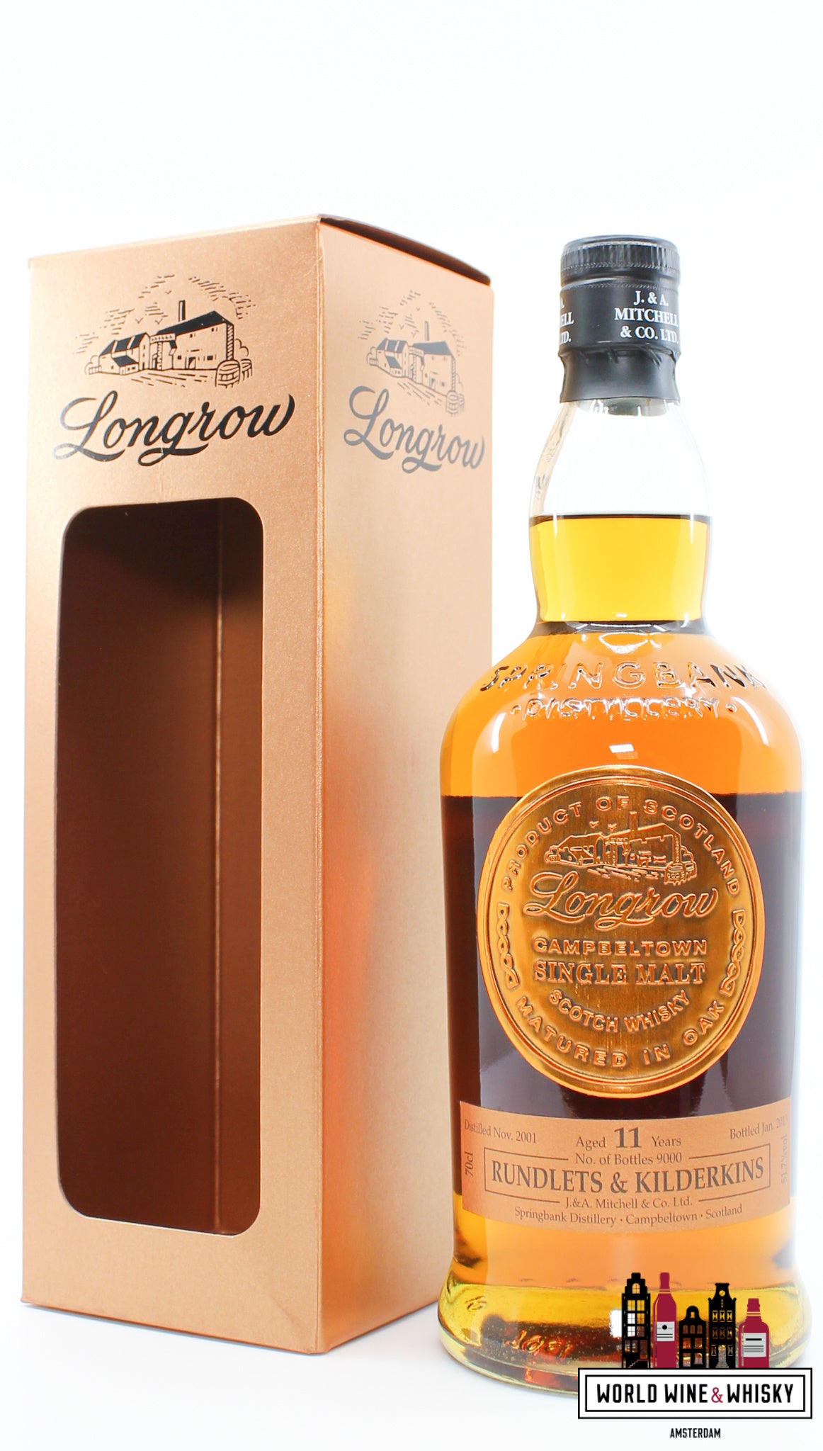 Longrow 11 Years Old 2001 2013 - Rundlets & Kilderkins (Springbank) 51.7% (1 of 9000) - WORLD WINE WHISKY 
