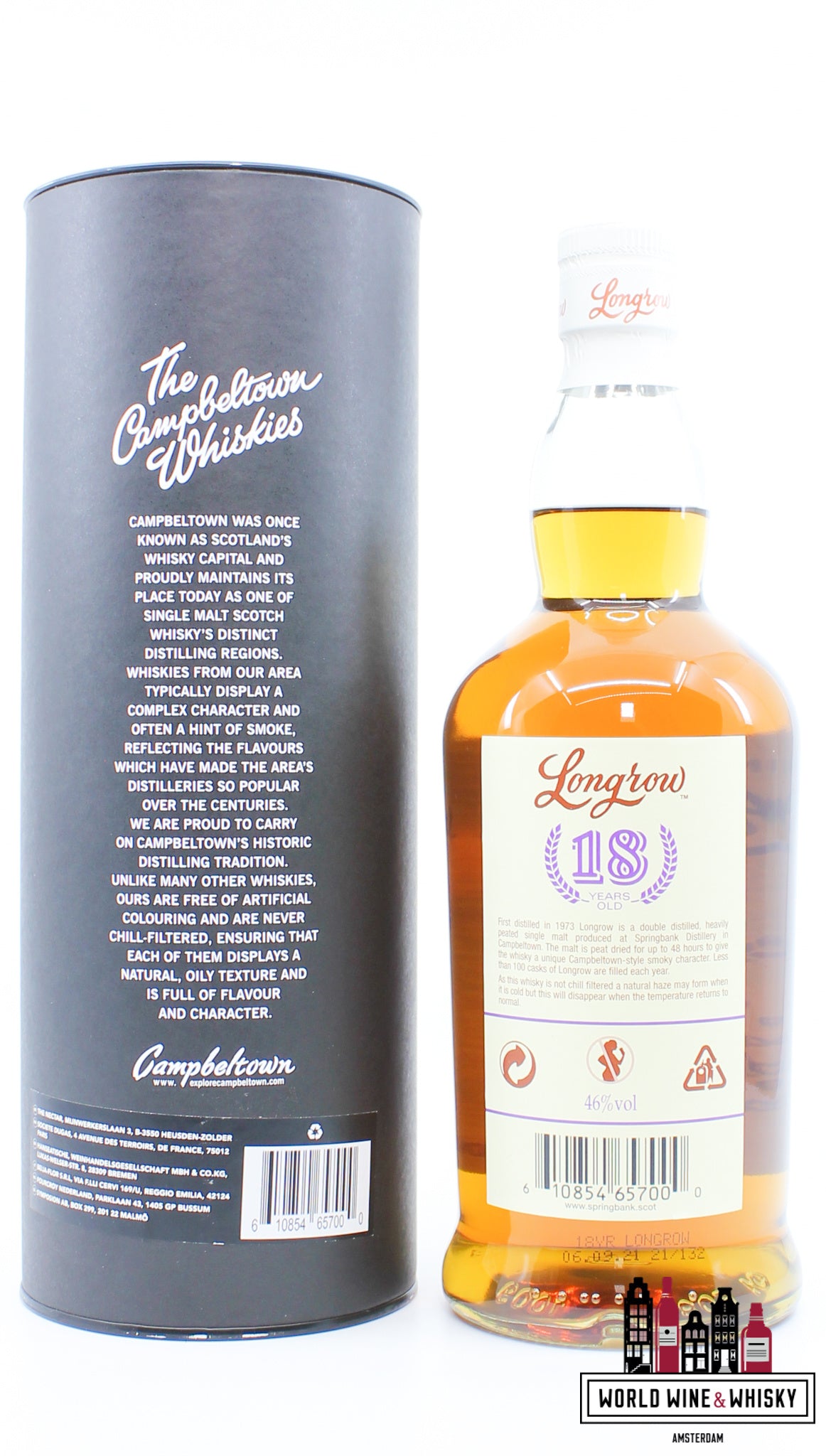 Longrow 18 Years Old 2021 - Limited Edition (Springbank) 46% - WORLD WINE WHISKY 
