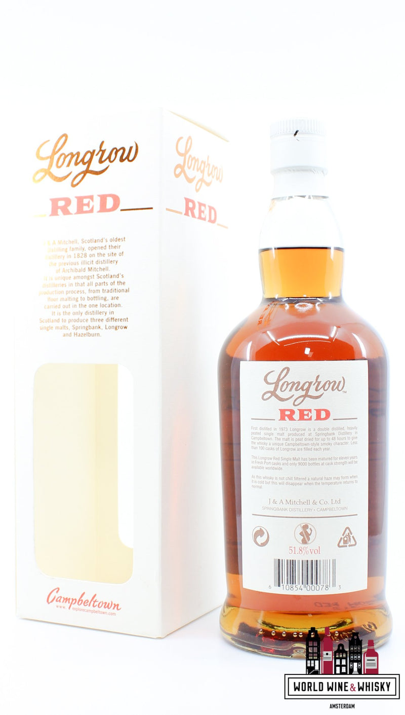 Longrow Red 11 Years Old 2014 - Fresh Port Casks (Springbank) 51.8% (1 of 9000) - WORLD WINE WHISKY 