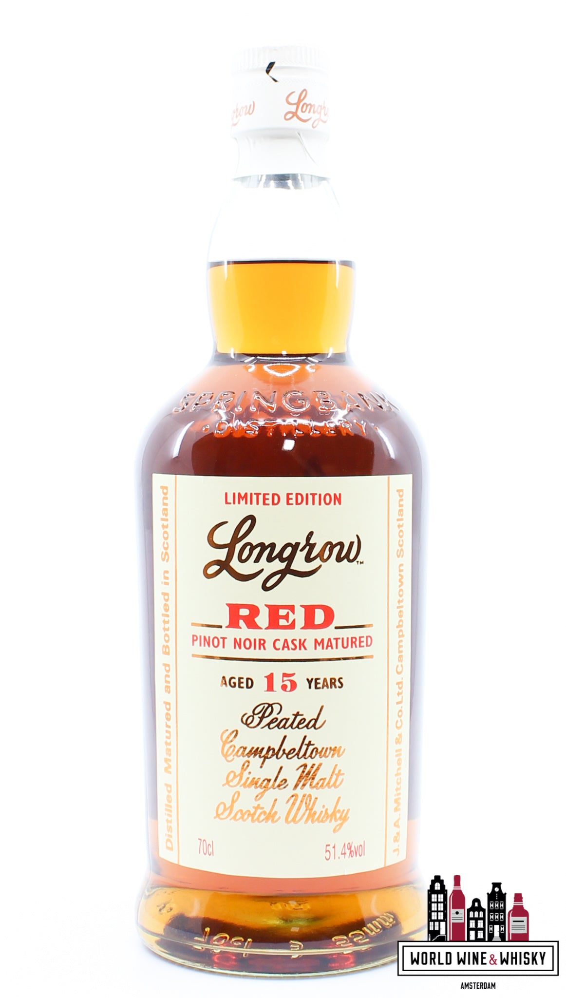 Longrow Red 15 Years Old 2022 - Pinot Noir Cask Matured (Springbank) 51.4% (1 of 9400) - WORLD WINE WHISKY 
