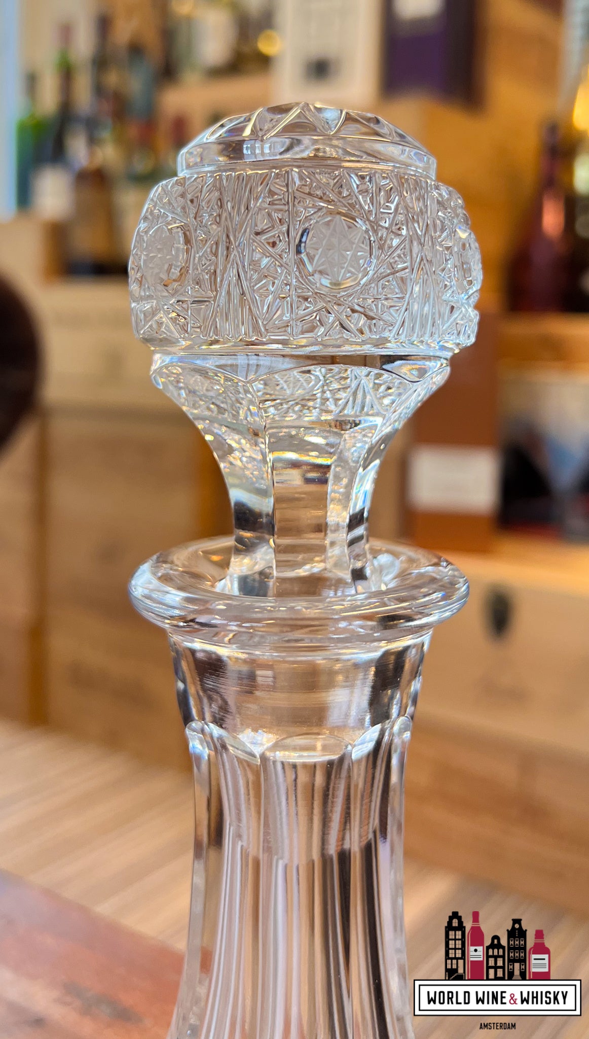 Luxury Crystal whisky ships decanter incl. stopper (handmade and hand cut) - WORLD WINE WHISKY 