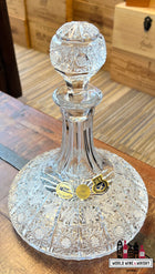 Luxury Crystal whisky ships decanter incl. stopper (handmade and hand cut) - WORLD WINE WHISKY 