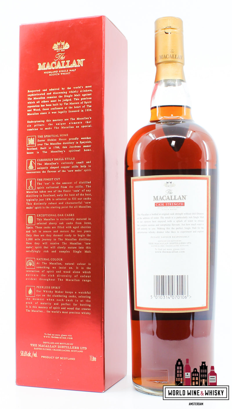 Macallan 10 Years Old - Cask Strength 58.6% - 1 liter - WORLD WINE WHISKY 