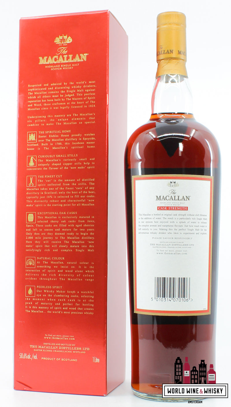 Macallan 10 Years Old - Cask Strength 58.6% (1 liter) - WORLD WINE WHISKY 