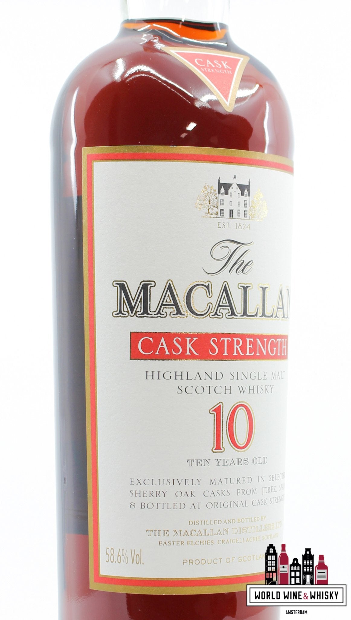 Macallan 10 Years Old - Cask Strength 58.6% (1 liter) - WORLD WINE WHISKY 