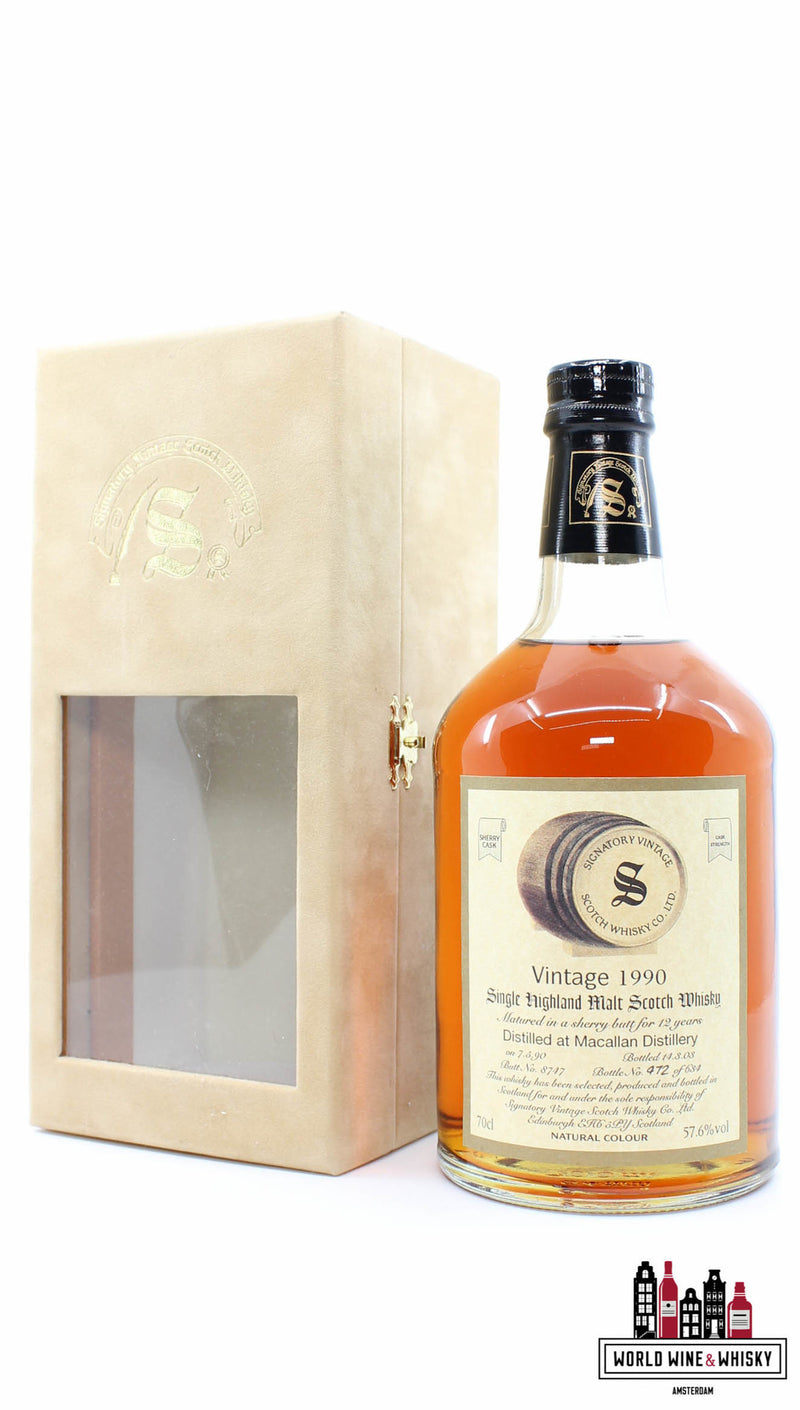 Macallan 12 Years Old 1990 2003 - Cask 8747 - Vintage Collection - Signatory Vintage 57.6% (1 of 634) - WORLD WINE WHISKY 