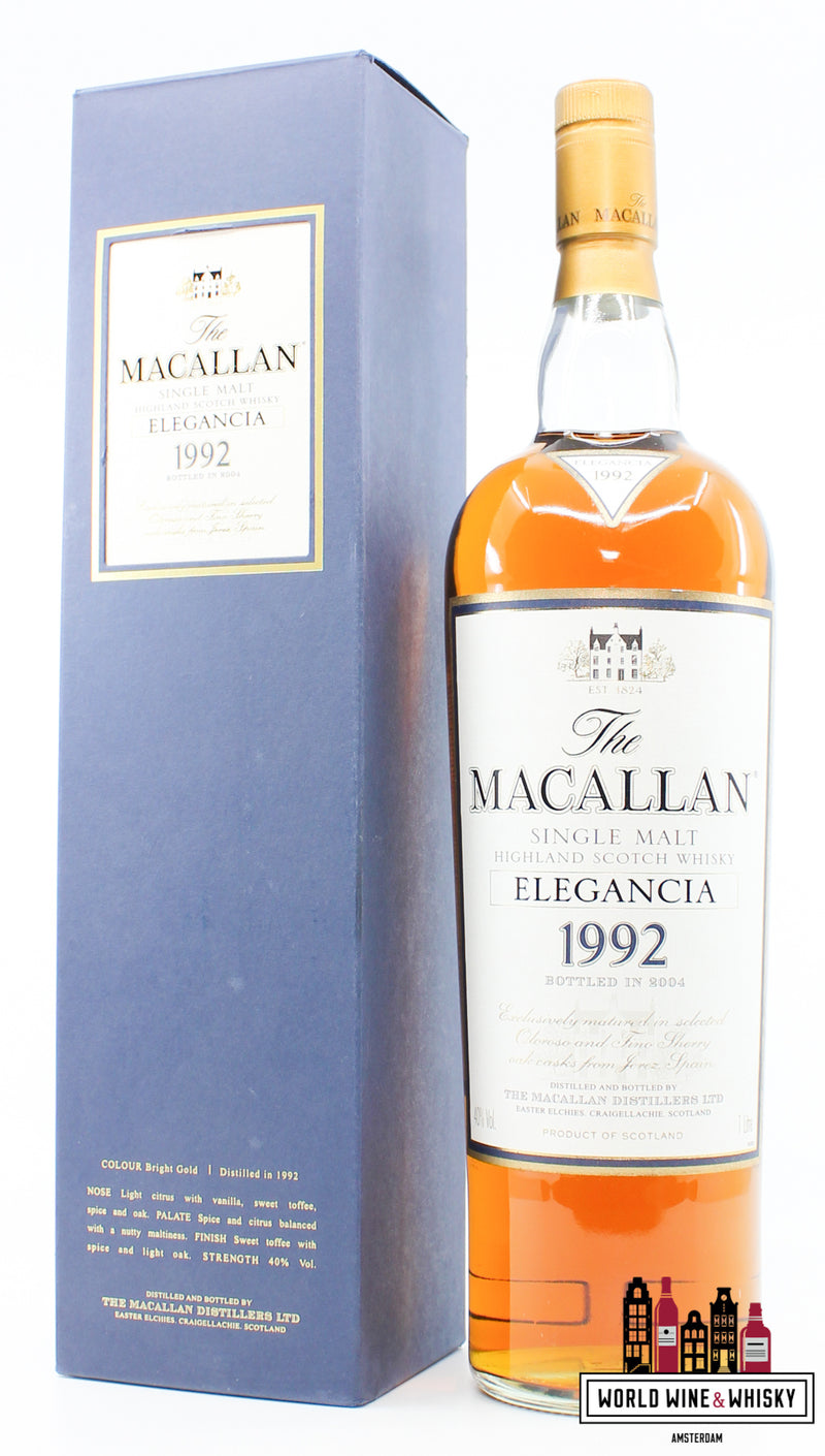 Macallan 12 Years Old 1992 2004 - Elegancia 40% 1 Liter - WORLD WINE WHISKY 