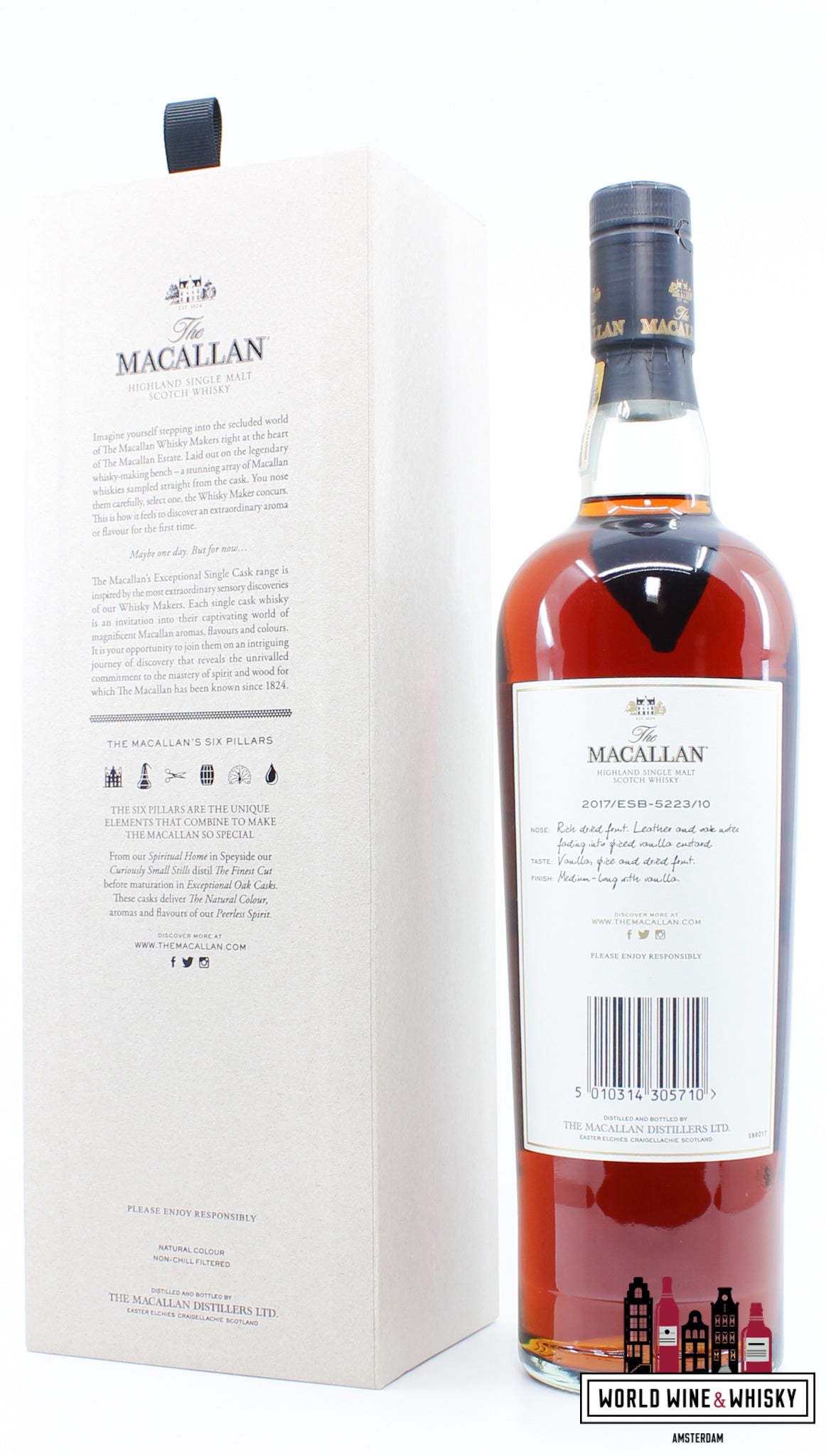 Macallan 12 Years Old 2005 2017 - Exceptional Single Cask 2017/ESB-5223/10 - Cask 5223 65.9% (1 of 492) - WORLD WINE WHISKY 