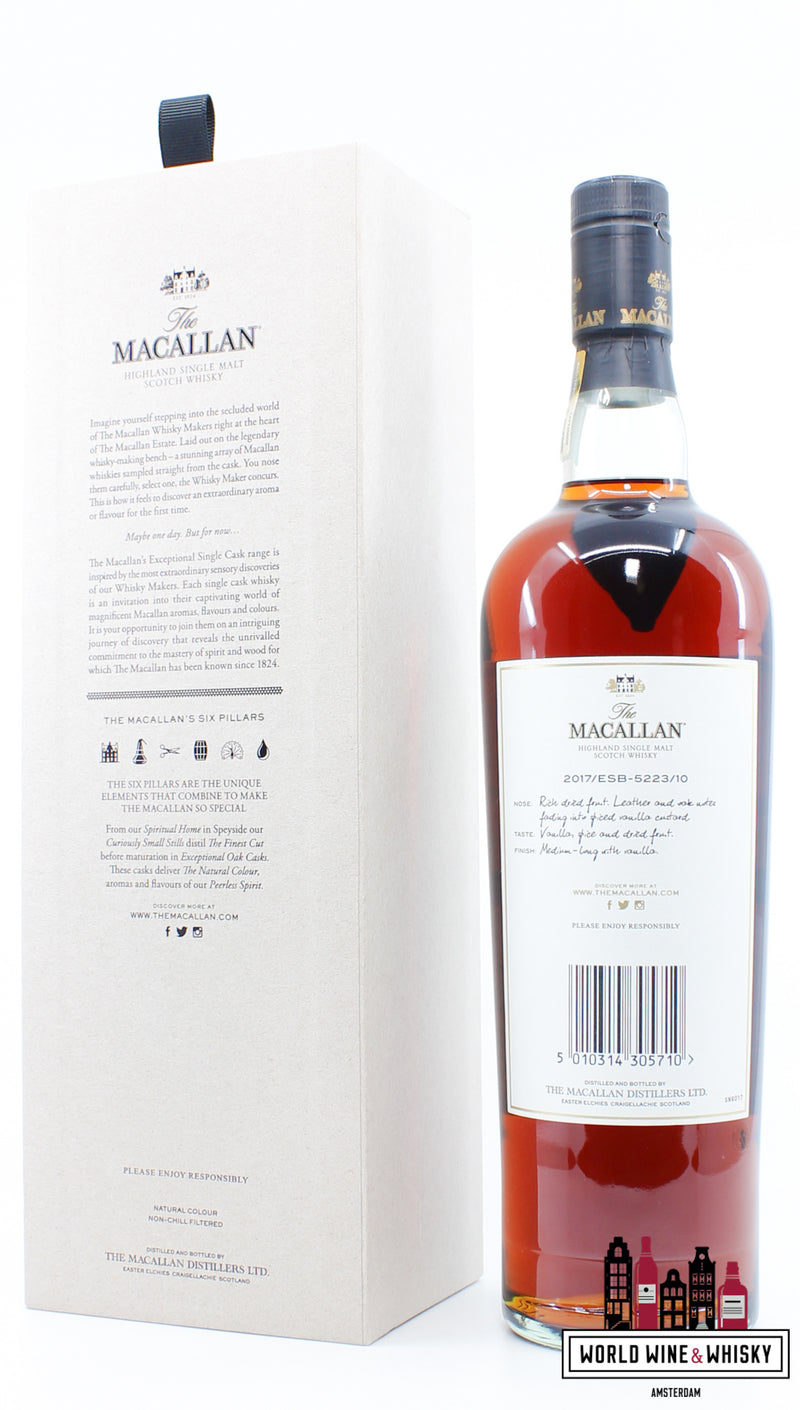 Macallan 12 Years Old 2005 2017 - Exceptional Single Cask 2017/ESB-5223/10 - Cask 5223 65.9% (1 of 492) - WORLD WINE WHISKY 