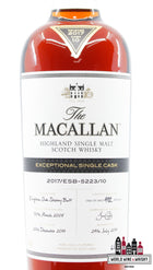 Macallan 12 Years Old 2005 2017 - Exceptional Single Cask 2017/ESB-5223/10 - Cask 5223 65.9% (1 of 492) - WORLD WINE WHISKY 