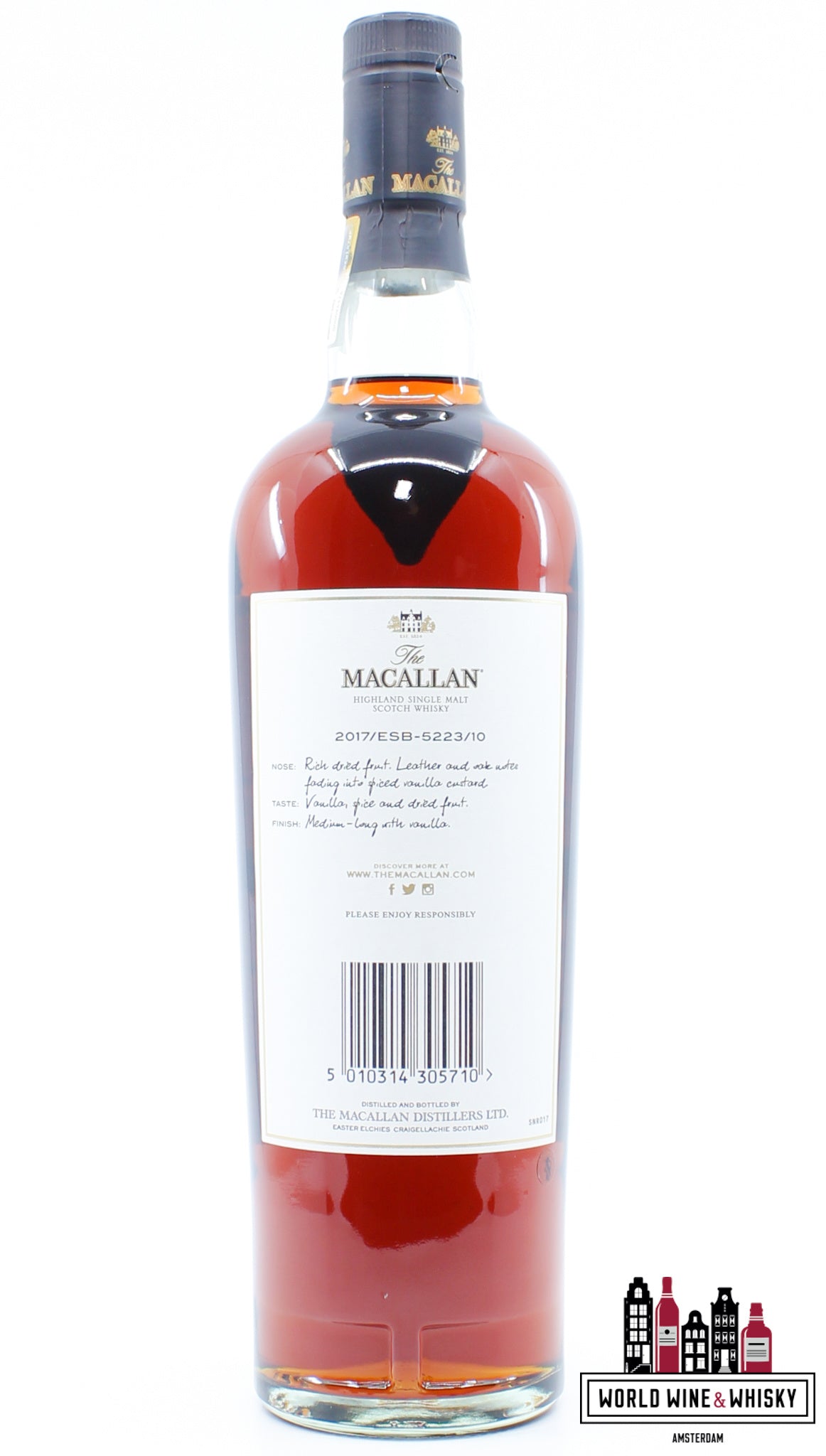 Macallan 12 Years Old 2005 2017 - Exceptional Single Cask 2017/ESB-5223/10 - Cask 5223 65.9% (1 of 492) - WORLD WINE WHISKY 