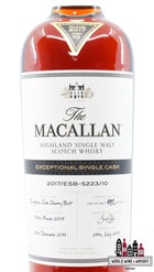 Macallan 12 Years Old 2005 2017 - Exceptional Single Cask 2017/ESB-5223/10 - Cask 5223 65.9% (1 of 492) - WORLD WINE WHISKY 