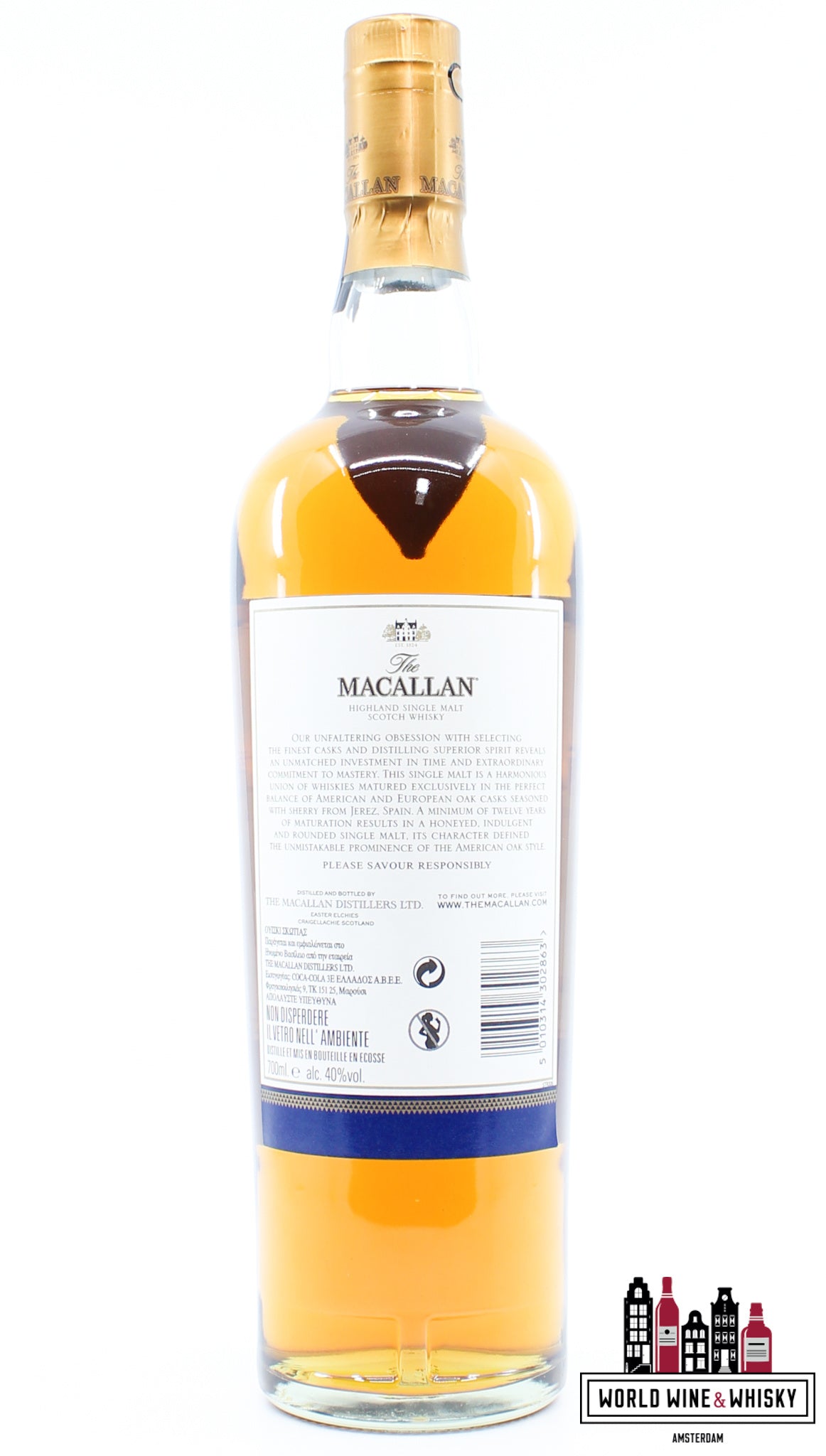 Macallan 12 Years Old - Double Cask 40% 700ml - WORLD WINE WHISKY 