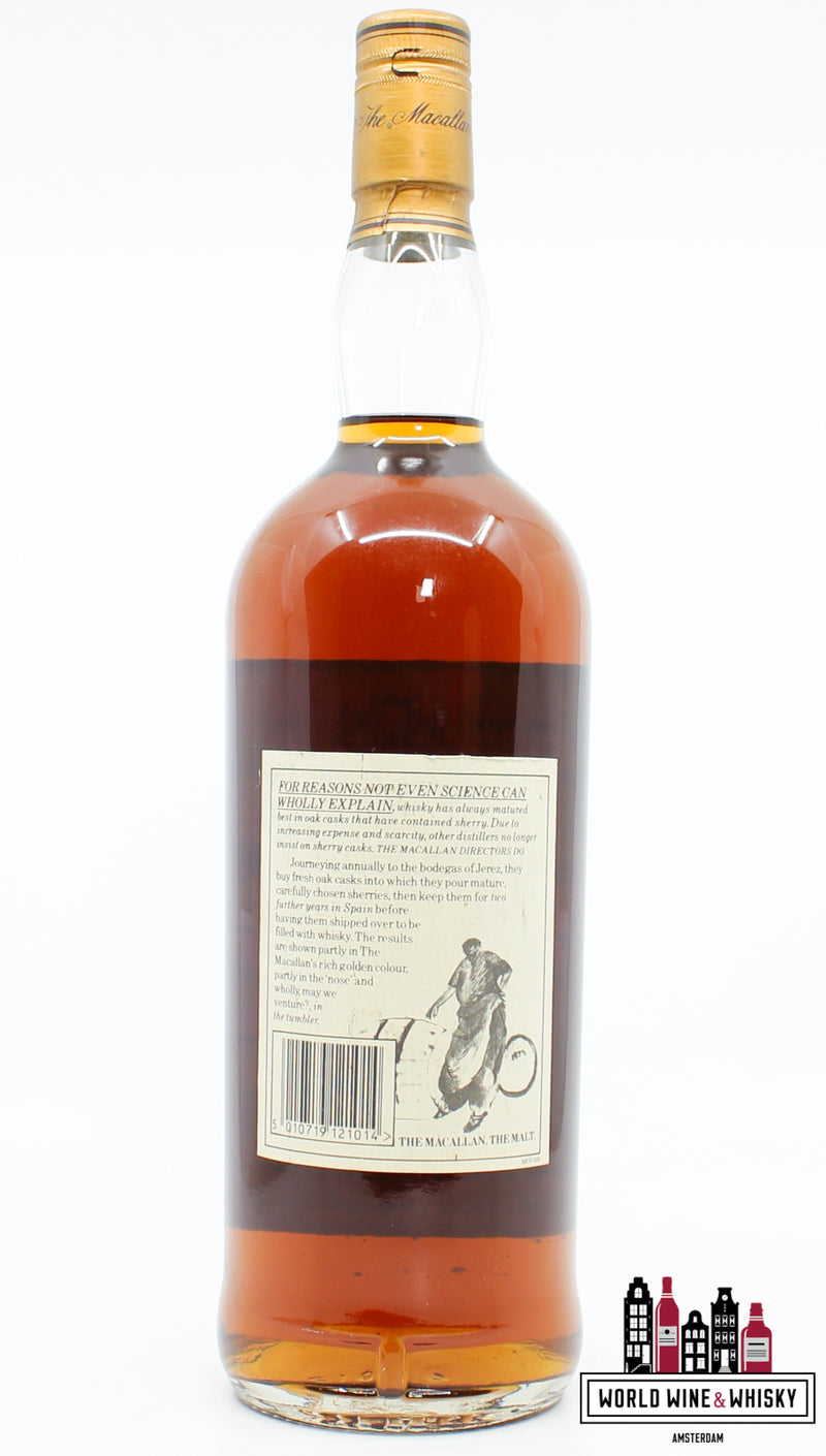 Macallan 12 Years Old - Sherry Wood - Duty Free Use Only 43% - 1 liter - WORLD WINE WHISKY 