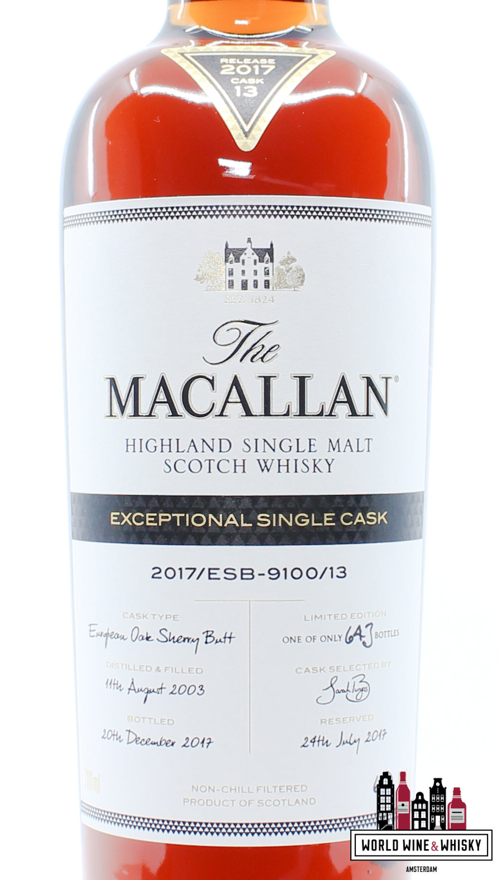 Macallan 14 Years Old 2003 2017 - Exceptional Single Cask 2017/ESB-9100/13 - Cask 13 60% (1 of 643) - WORLD WINE WHISKY 