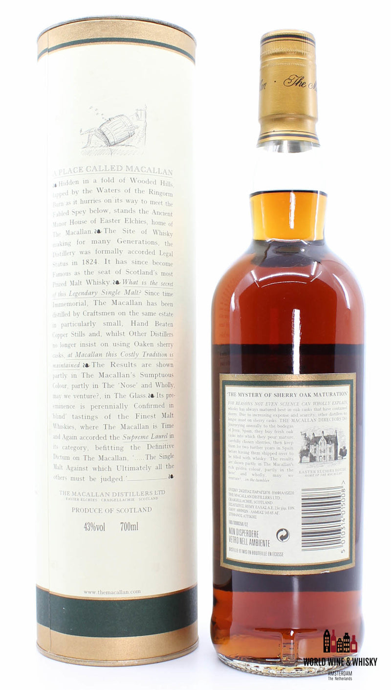 Macallan 15 Years Old 1984 - Sherry Oak Casks from Jerez  43% 700ml - WORLD WINE WHISKY 