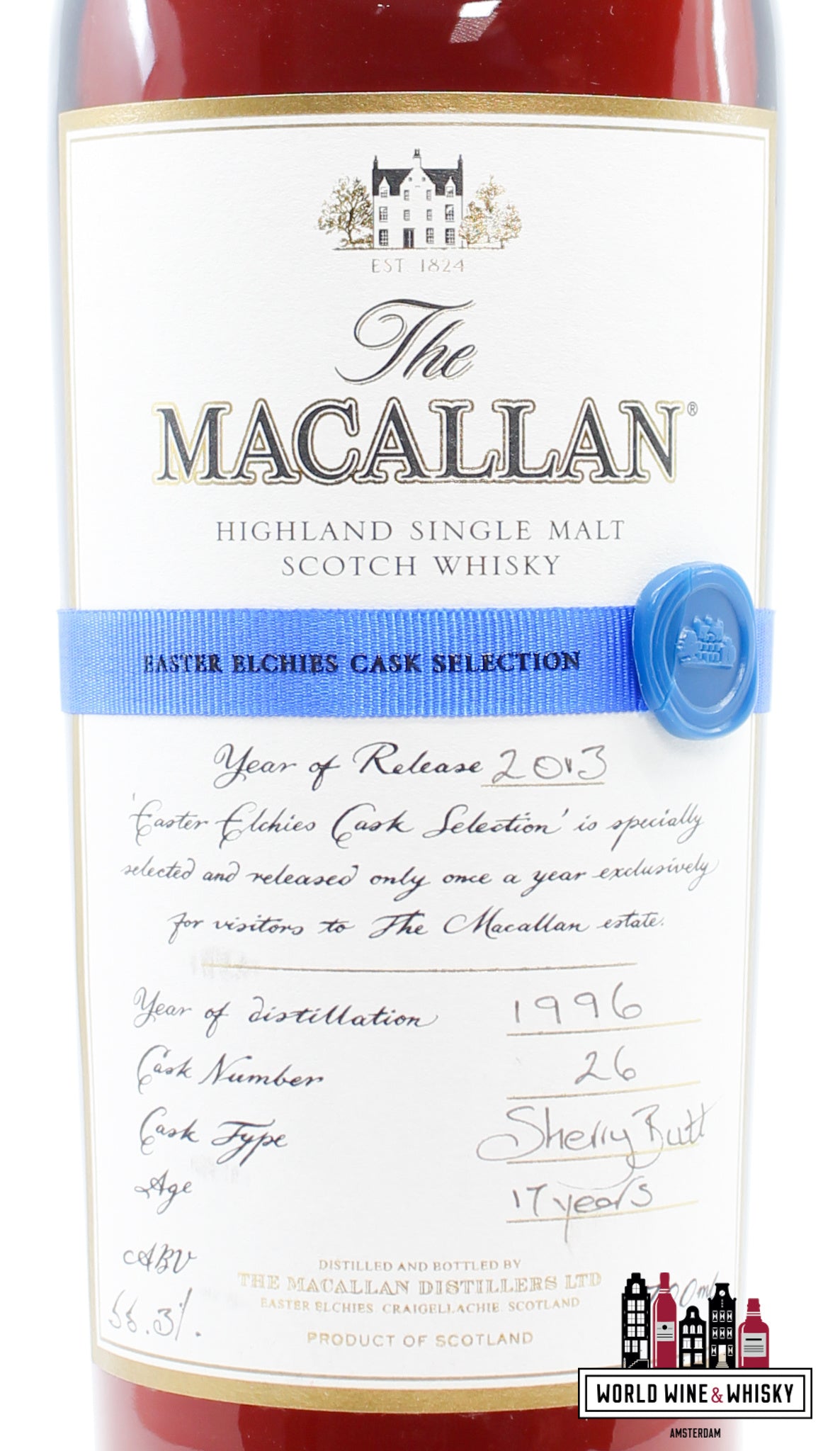 Macallan 17 Years Old 1996 2013 - Cask 26 - Easter Elchies Cask Selection 55.3% (1 of 386) - WORLD WINE WHISKY 