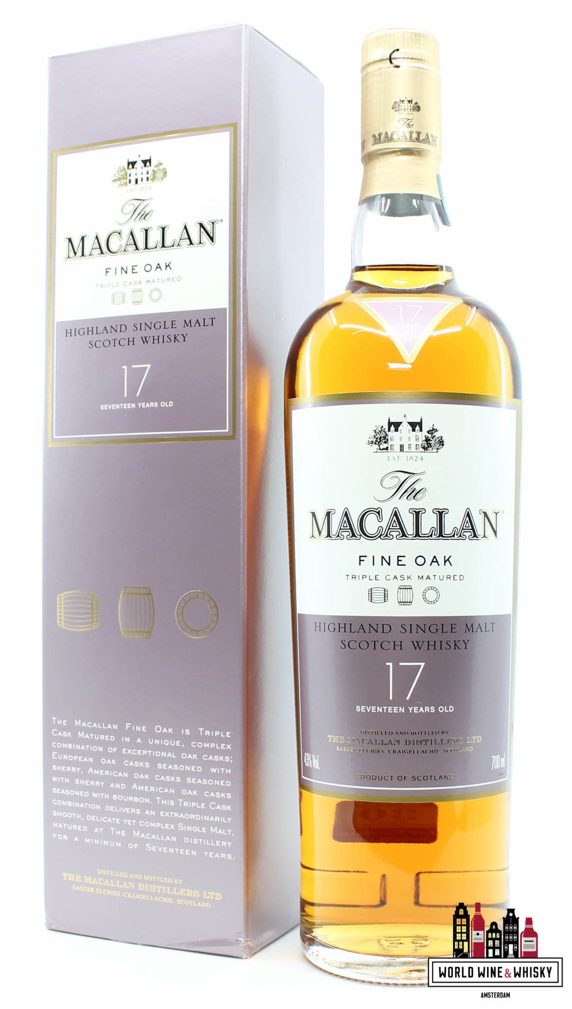 Macallan 17 Years Old 2009 - Fine Oak Triple Cask Matured 43% - WORLD WINE WHISKY 