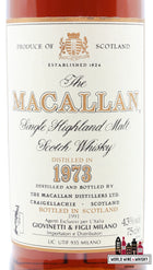 Macallan 18 Years Old 1973 1991 Sherry Wood - Giovinetti & Figli Milano, Italia 43% 750ml - WORLD WINE WHISKY 