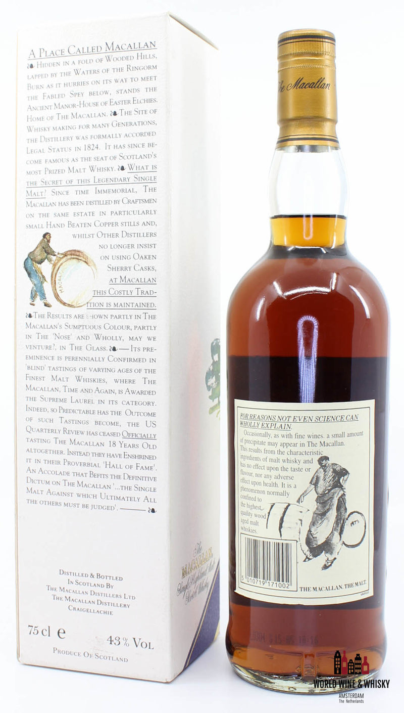 Macallan 18 Years Old 1978 1996 Sherry Wood 43% (750 ml) - WORLD WINE WHISKY 